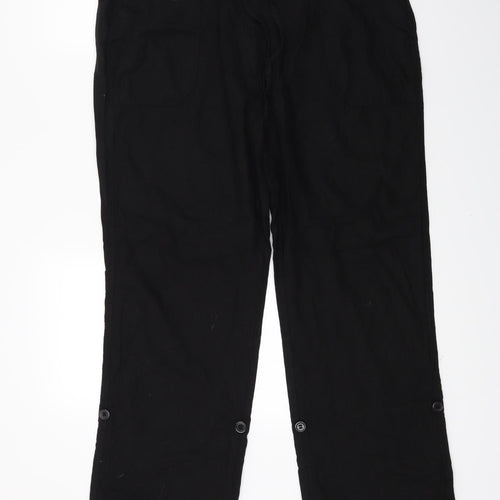 label Be Womens Black   Trousers  Size 14 L28 in