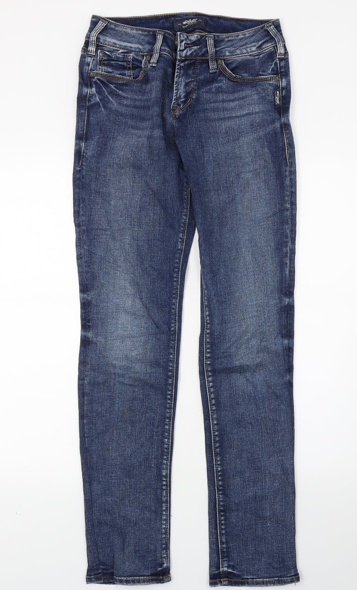 Silver Womens Blue  Denim Skinny Jeans Size 27 in L32 in