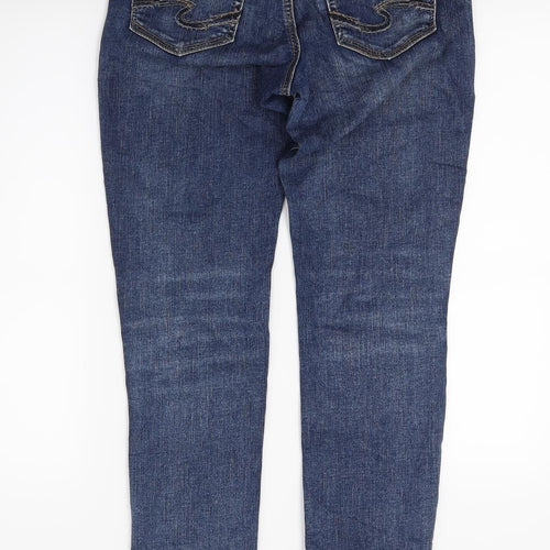 Silver Womens Blue  Denim Skinny Jeans Size 27 in L32 in