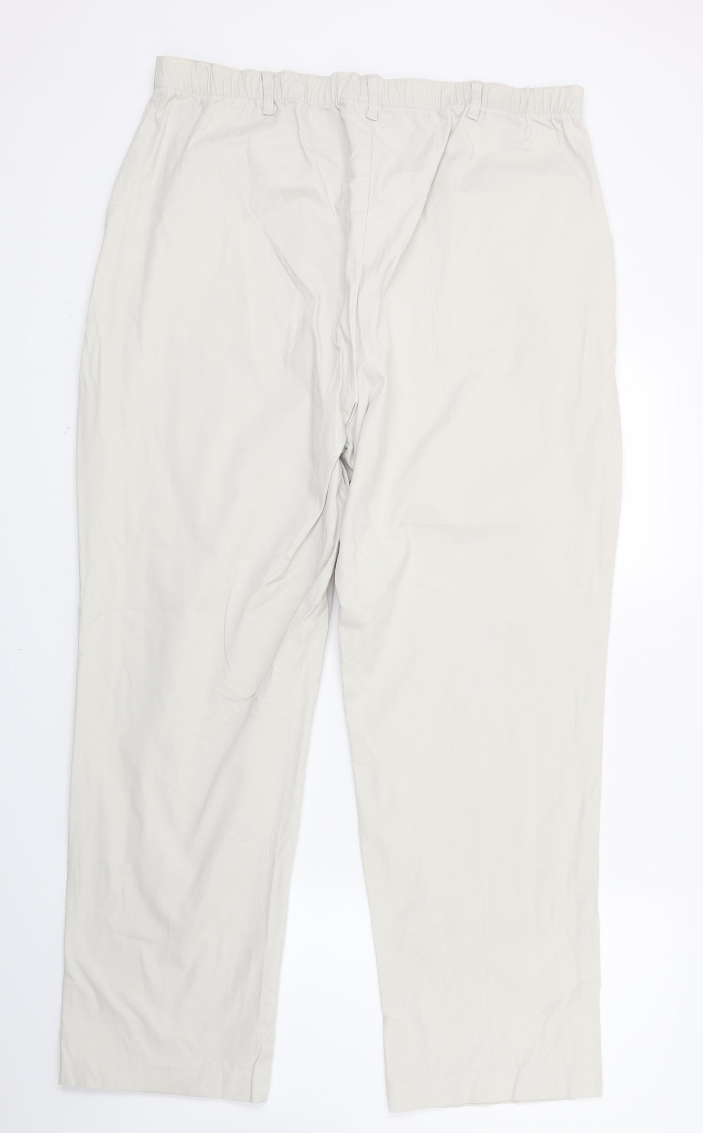 Lands end Womens White   Chino Trousers Size 18 L25 in