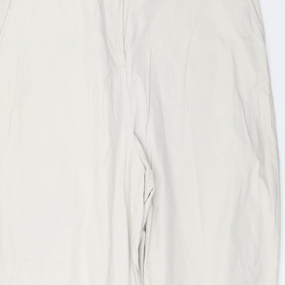 Lands end Womens White   Chino Trousers Size 18 L25 in