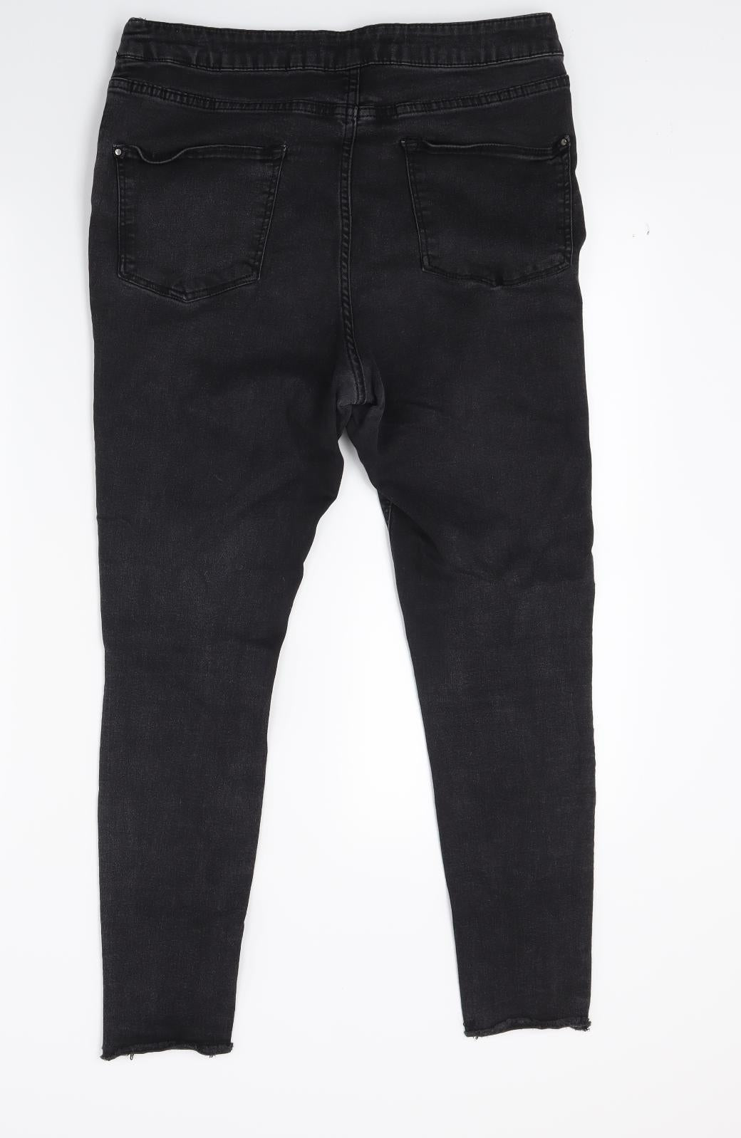 Very Womens Black  Denim Skinny Jeans Size 14 L23 in