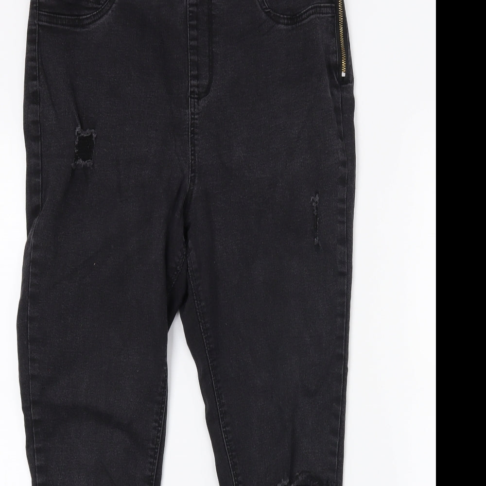 Very Womens Black  Denim Skinny Jeans Size 14 L23 in