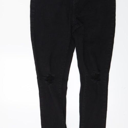 Boohooo Womens Black  Denim Skinny Jeans Size 12 L27 in
