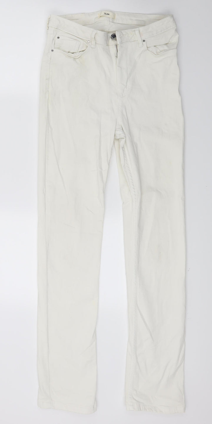 Marks and Spencer Womens White  Denim Skinny Jeans Size 10 L29 in