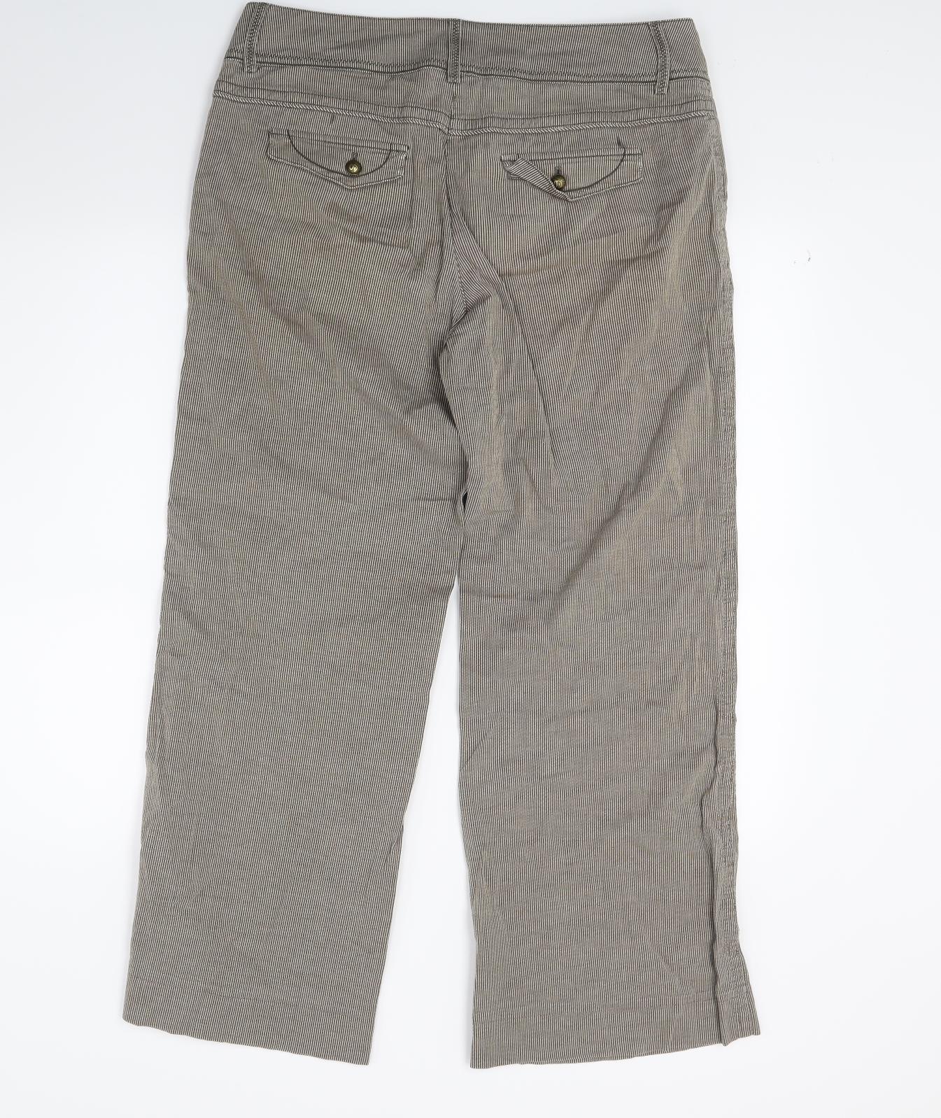 Olsen Womens Brown Striped  Trousers  Size 14 L26 in