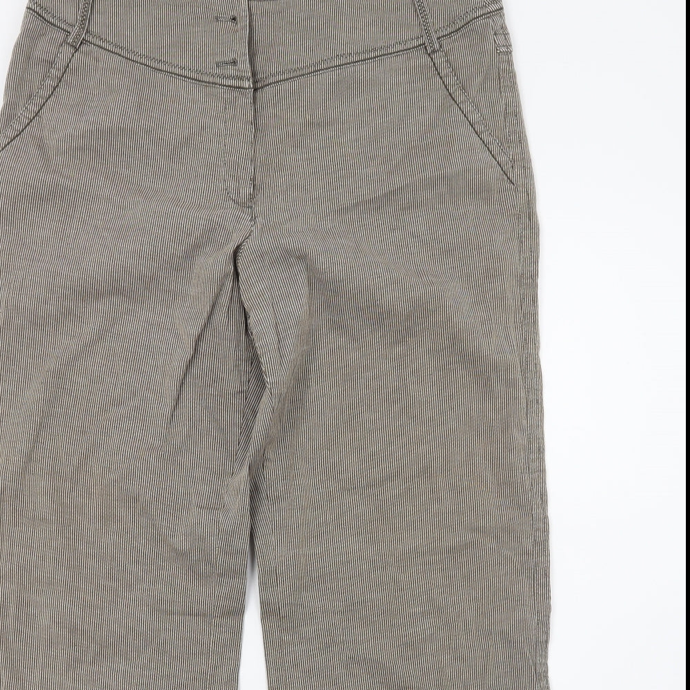 Olsen Womens Brown Striped  Trousers  Size 14 L26 in