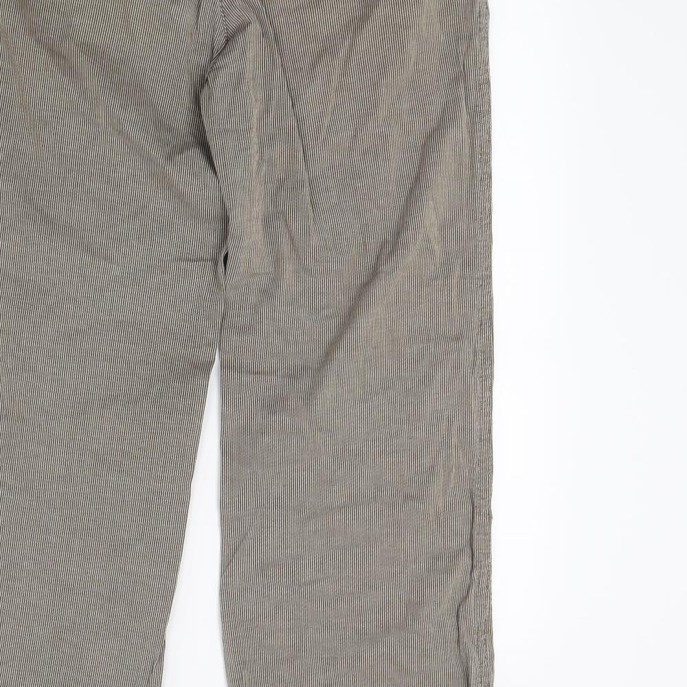 Olsen Womens Brown Striped  Trousers  Size 14 L26 in