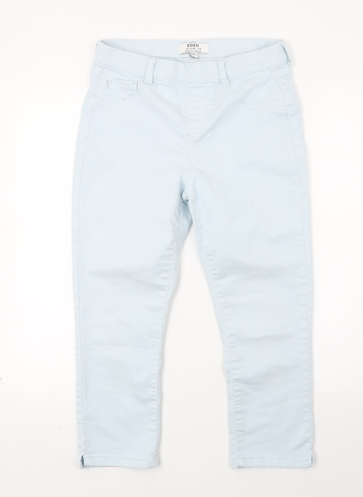 Dorothy Perkins Womens Blue  Denim Cropped Jeans Size 10 L20 in