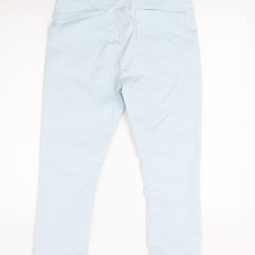 Dorothy Perkins Womens Blue  Denim Cropped Jeans Size 10 L20 in