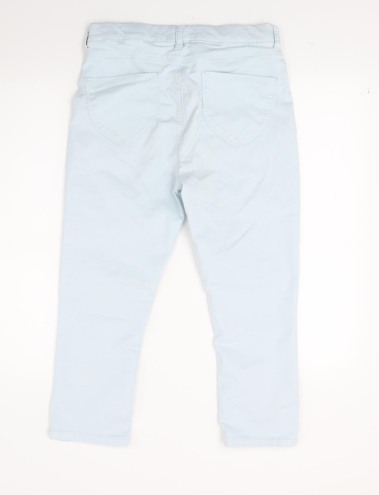 Dorothy Perkins Womens Blue  Denim Cropped Jeans Size 10 L20 in
