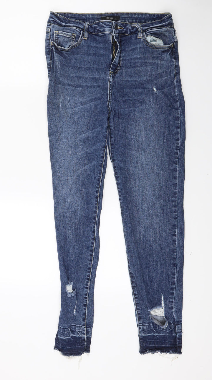 Forever21 Womens Blue Denim Skinny Jeans Size 29 in L25 in