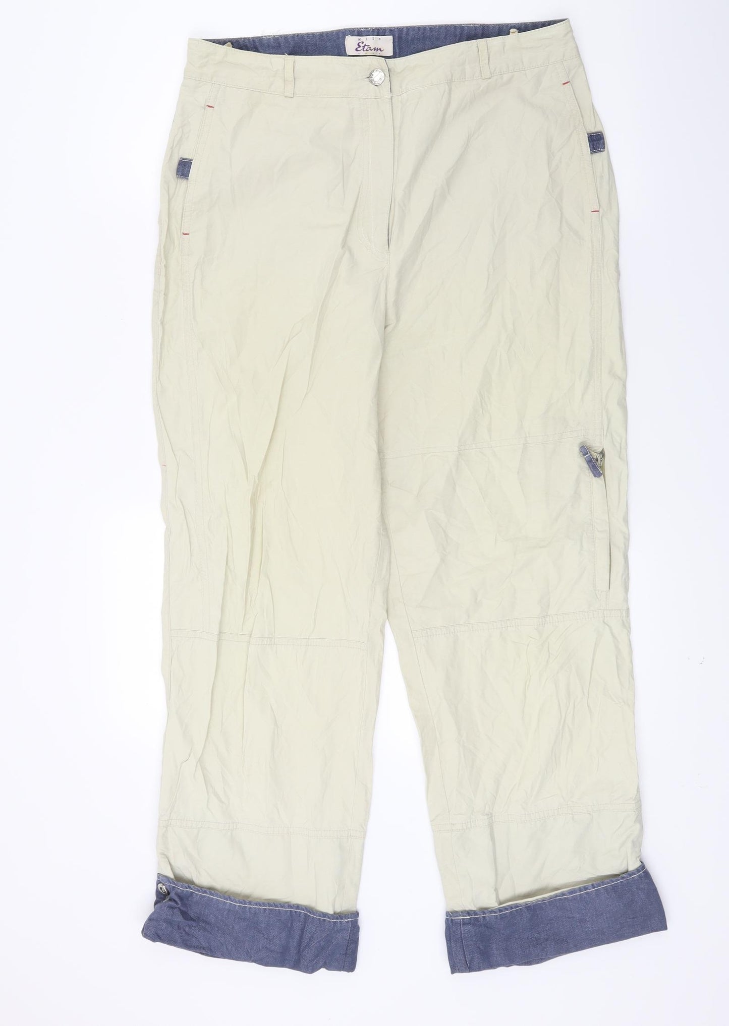 Etam Womens Beige   Chino Trousers Size 31 in L24 in