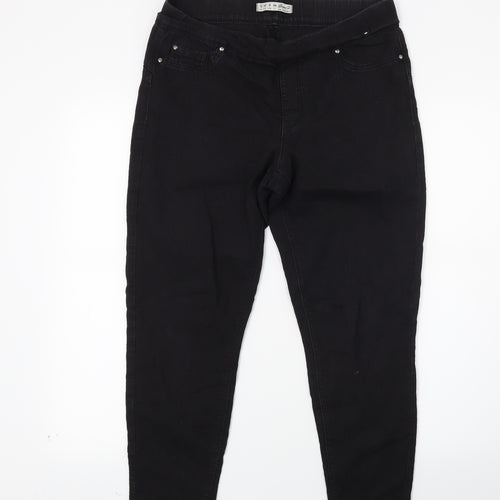 Primark Womens Black  Denim Jegging Jeans Size 12 L22 in