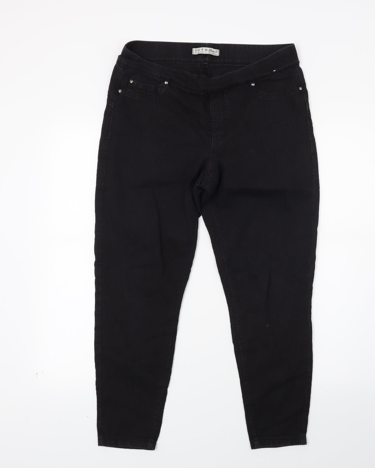 Primark Womens Black  Denim Jegging Jeans Size 12 L22 in