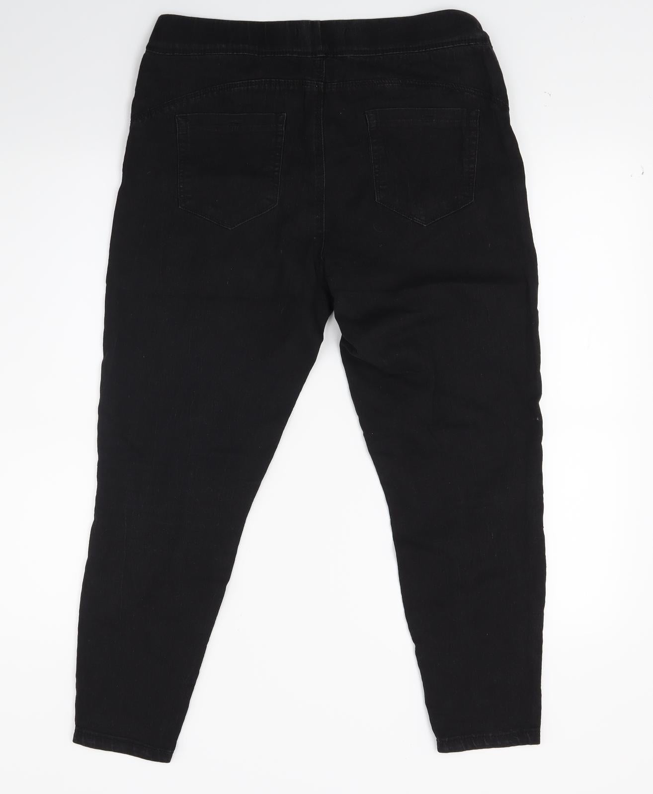 Primark Womens Black  Denim Jegging Jeans Size 12 L22 in