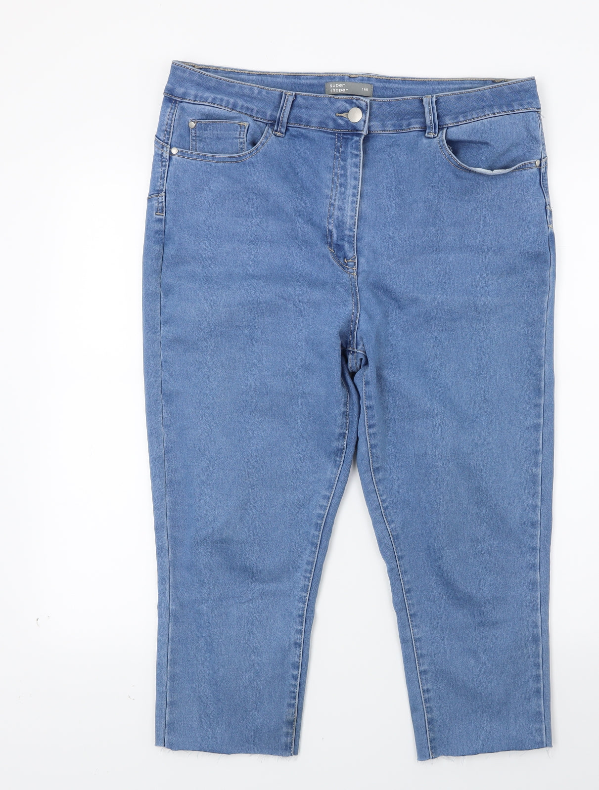 Nutmeg Womens Blue  Denim Cropped Jeans Size 16 L20 in