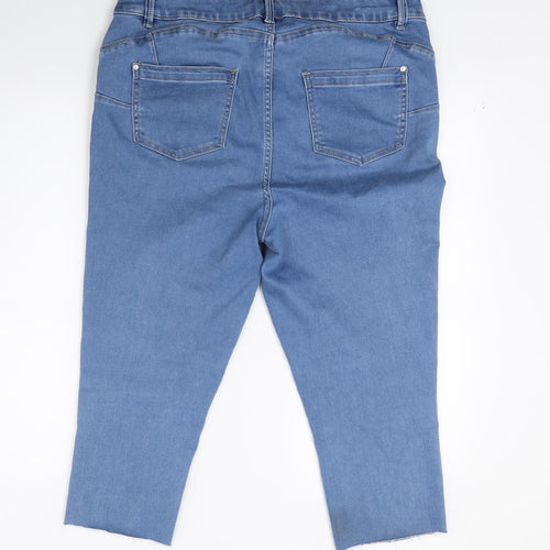 Nutmeg Womens Blue  Denim Cropped Jeans Size 16 L20 in