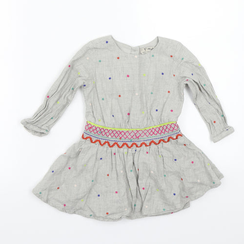NEXT Girls Grey Polka Dot  A-Line  Size 12 Months