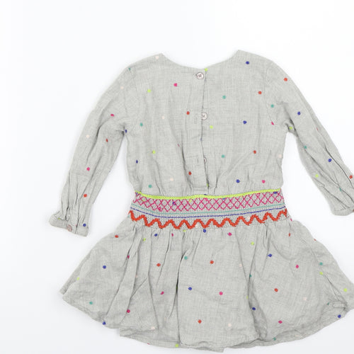 NEXT Girls Grey Polka Dot  A-Line  Size 12 Months
