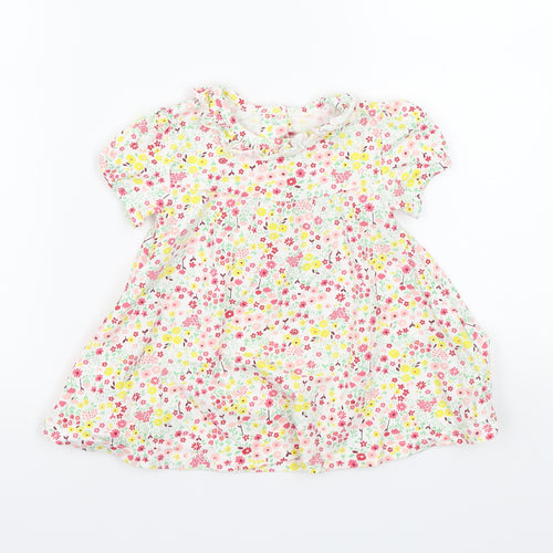 Nutmeg Baby White Floral  A-Line  Size 6-9 Months