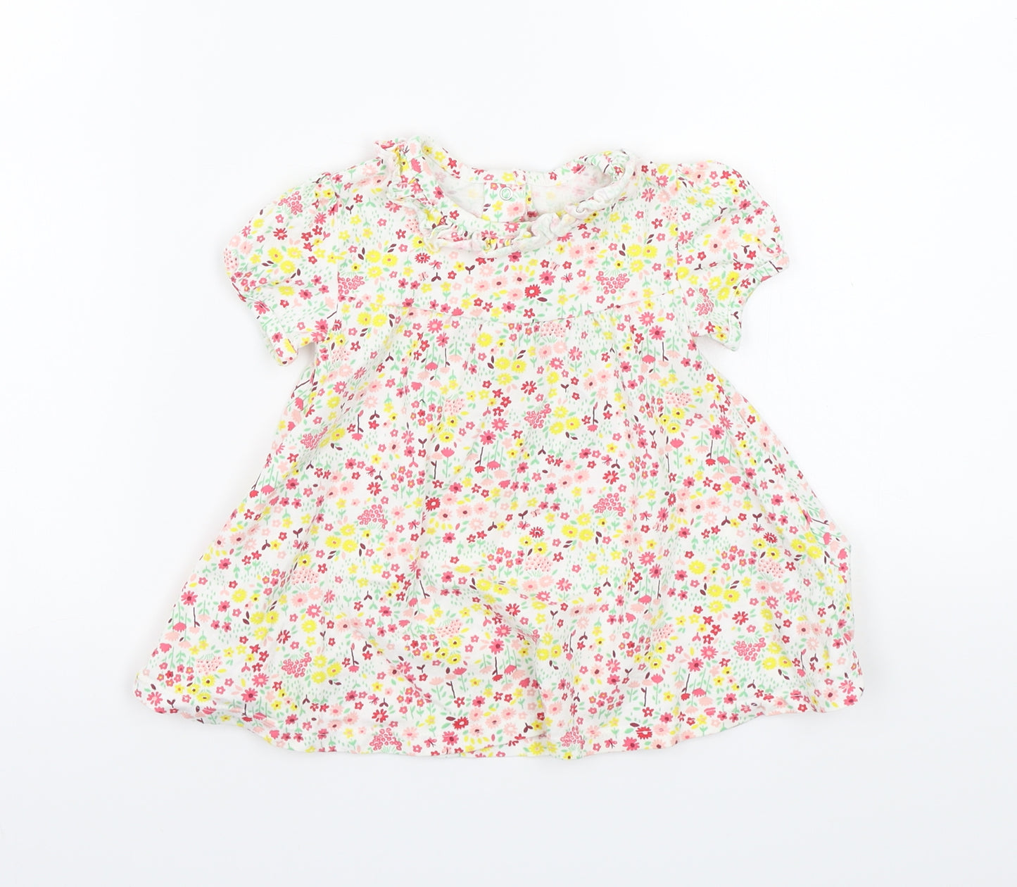 Nutmeg Baby White Floral  A-Line  Size 6-9 Months