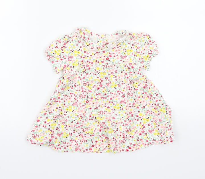 Nutmeg Baby White Floral  A-Line  Size 6-9 Months