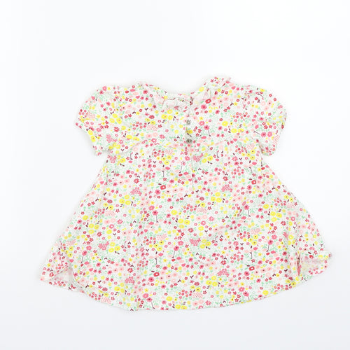 Nutmeg Baby White Floral  A-Line  Size 6-9 Months
