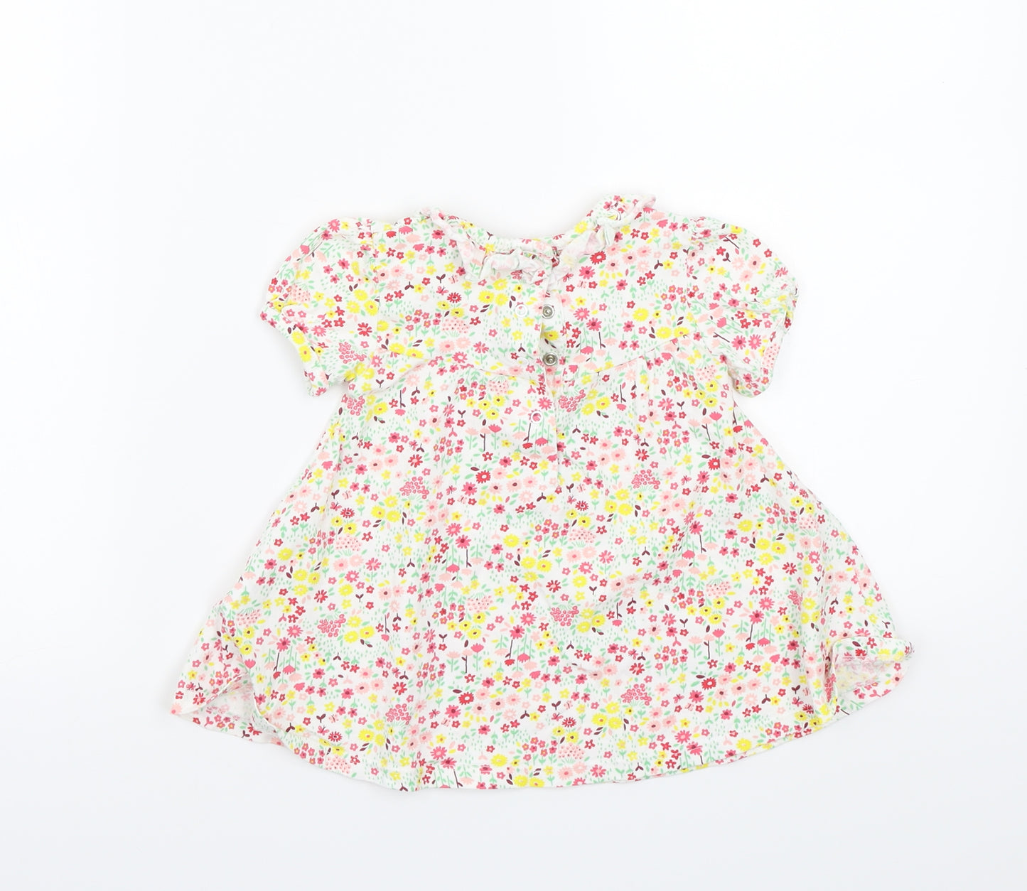 Nutmeg Baby White Floral  A-Line  Size 6-9 Months