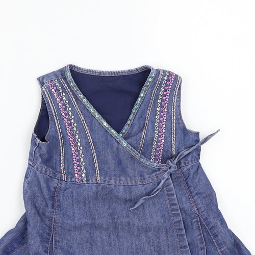 Mothercare Girls Blue   A-Line  Size 9-12 Months