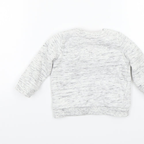 F&F Girls Grey   Pullover Jumper Size 3-6 Months