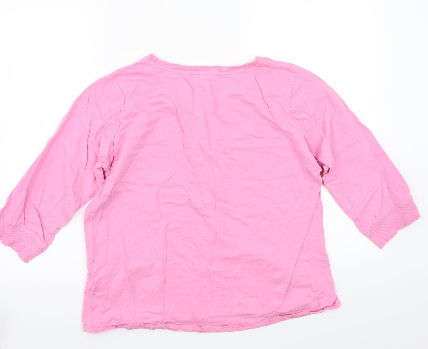 lounge & sleep Womens Pink Floral  Basic T-Shirt Size 12