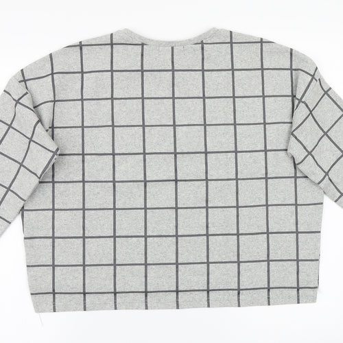 Primark Womens Grey Check  Pullover Jumper Size M