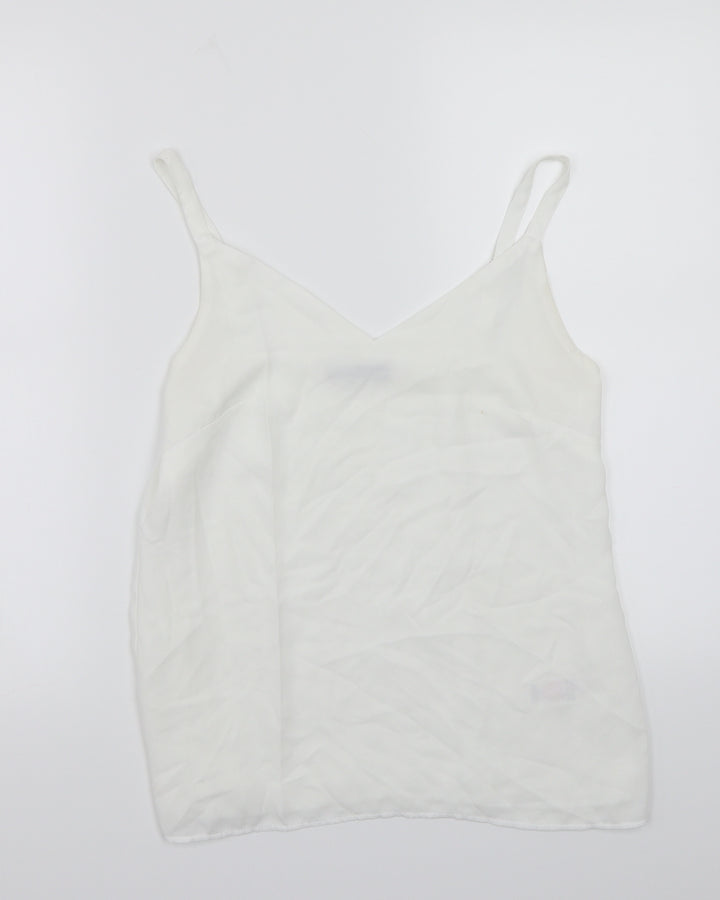 F&F Womens White   Basic Tank Size 10