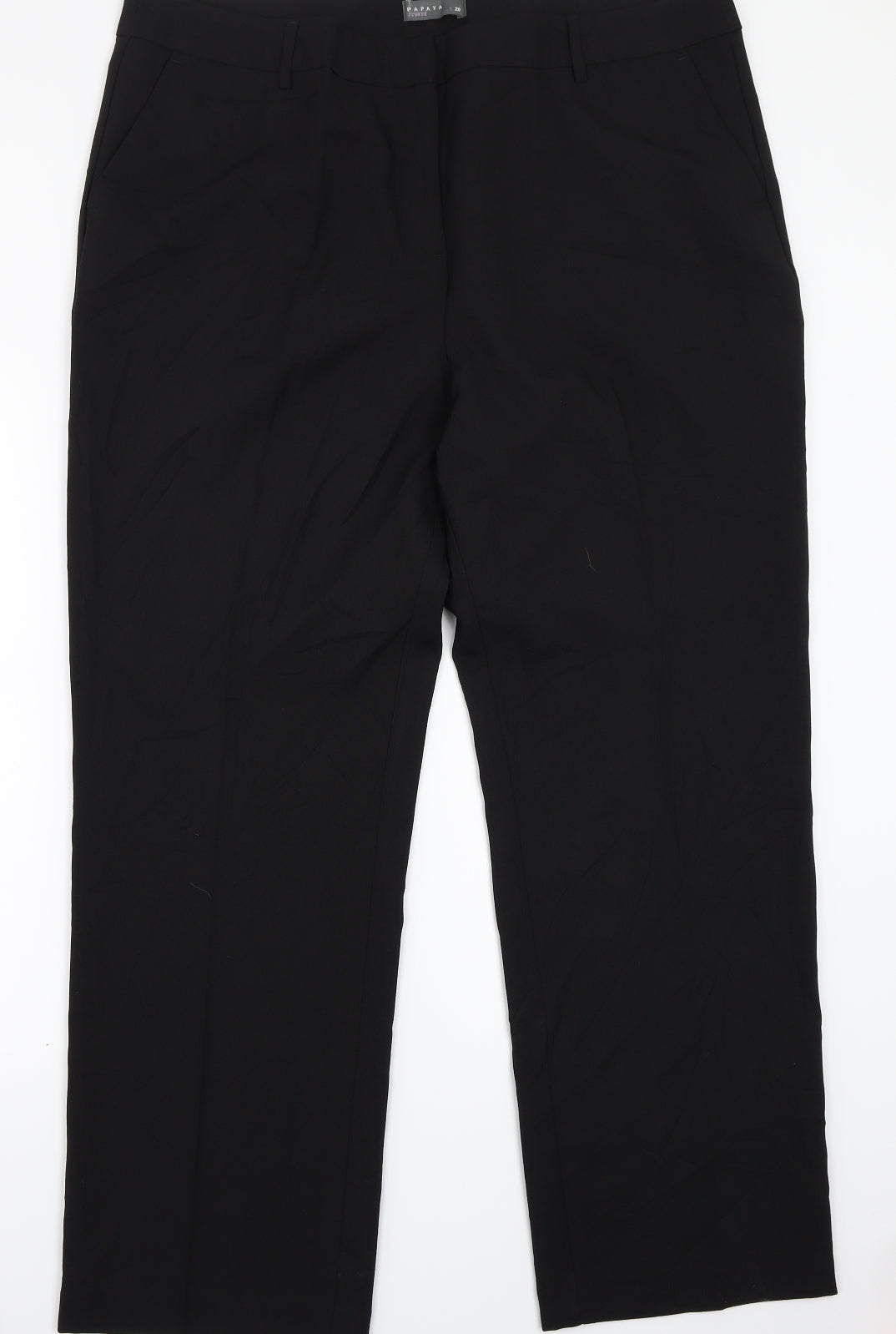 Papaya Womens Black   Trousers  Size 20 L30 in