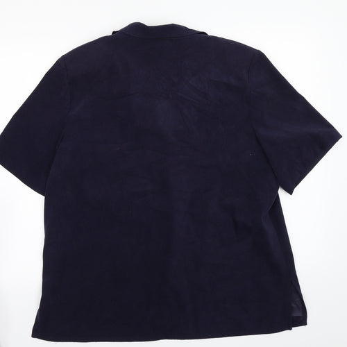 Allison Daley Womens Blue   Basic Button-Up Size 16