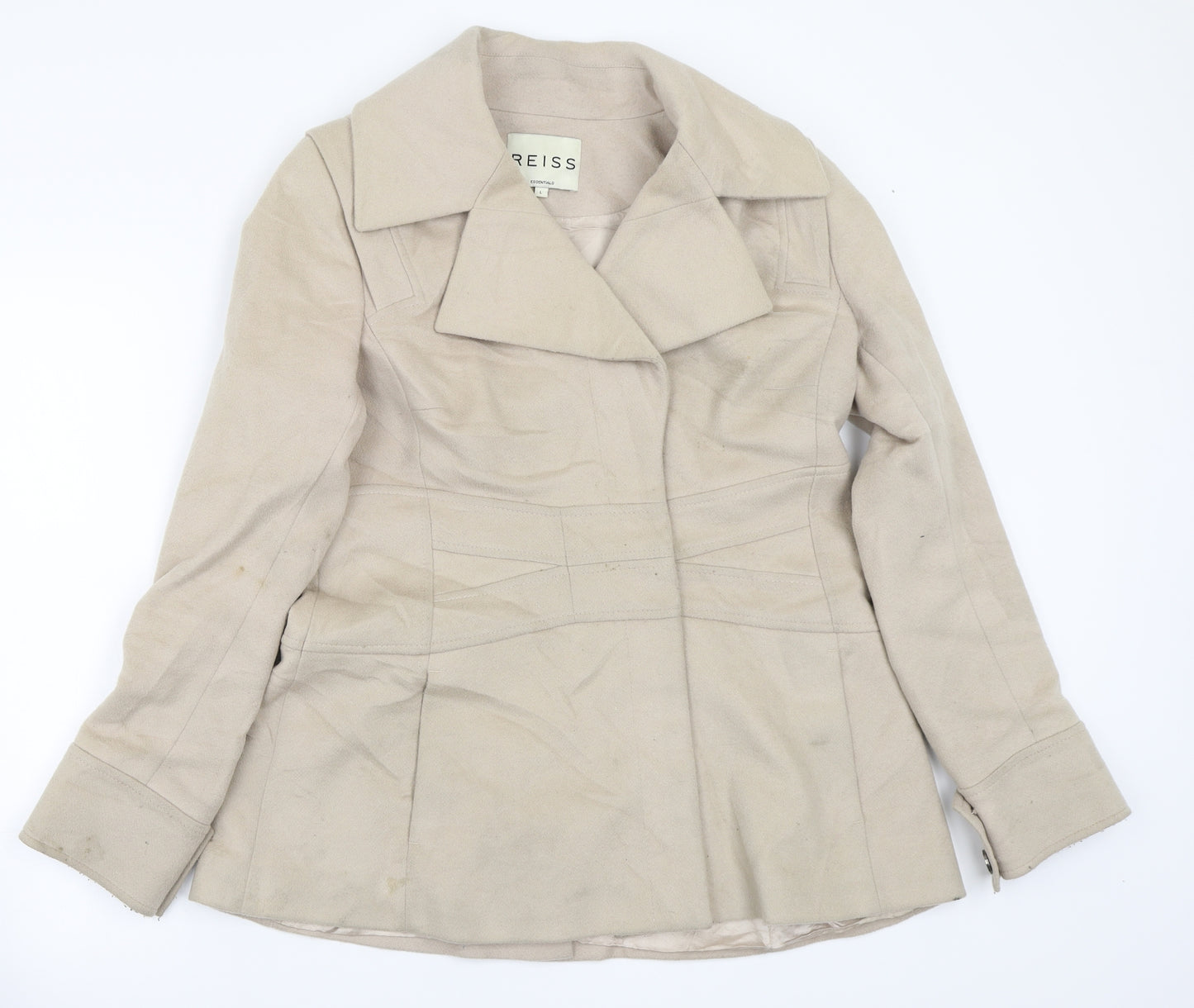 Reiss Womens Beige   Jacket Coat Size L