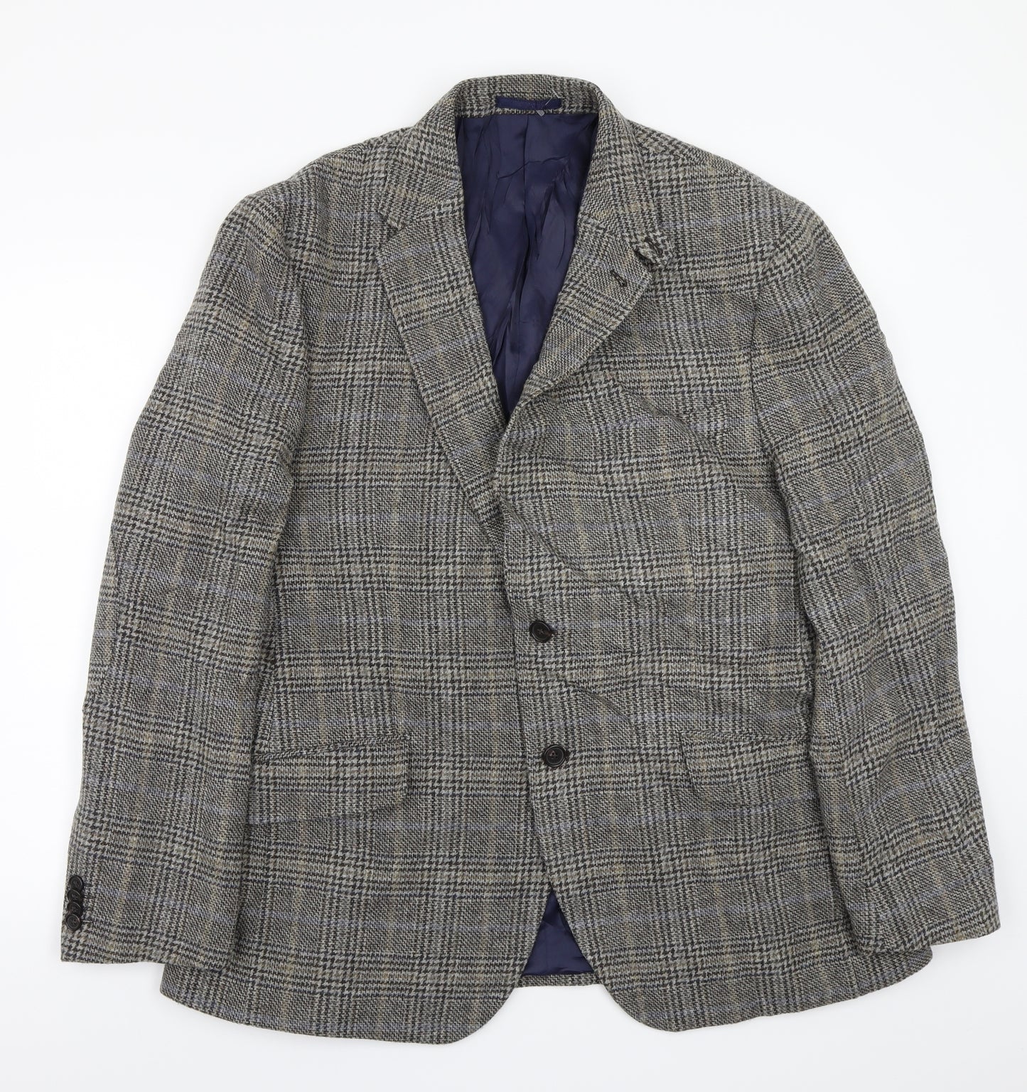 Marks and Spencer Mens Grey Check  Jacket Suit Jacket Size 44