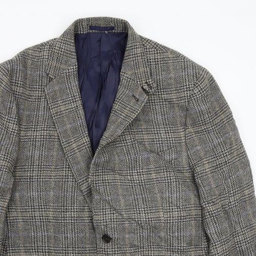 Marks and Spencer Mens Grey Check  Jacket Suit Jacket Size 44