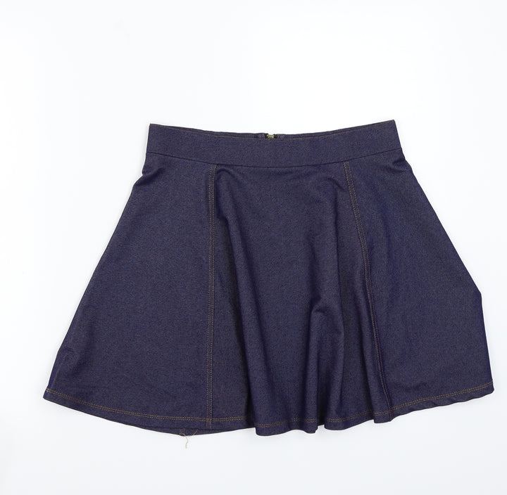 H&M Womens Blue A-Line Skirt Size S
