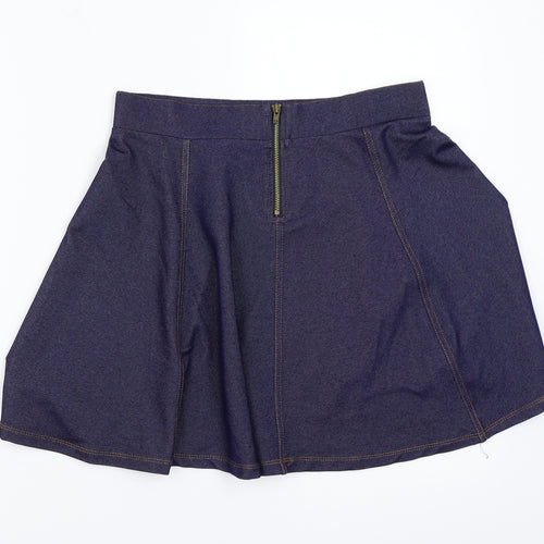 H&M Womens Blue   A-Line Skirt Size S
