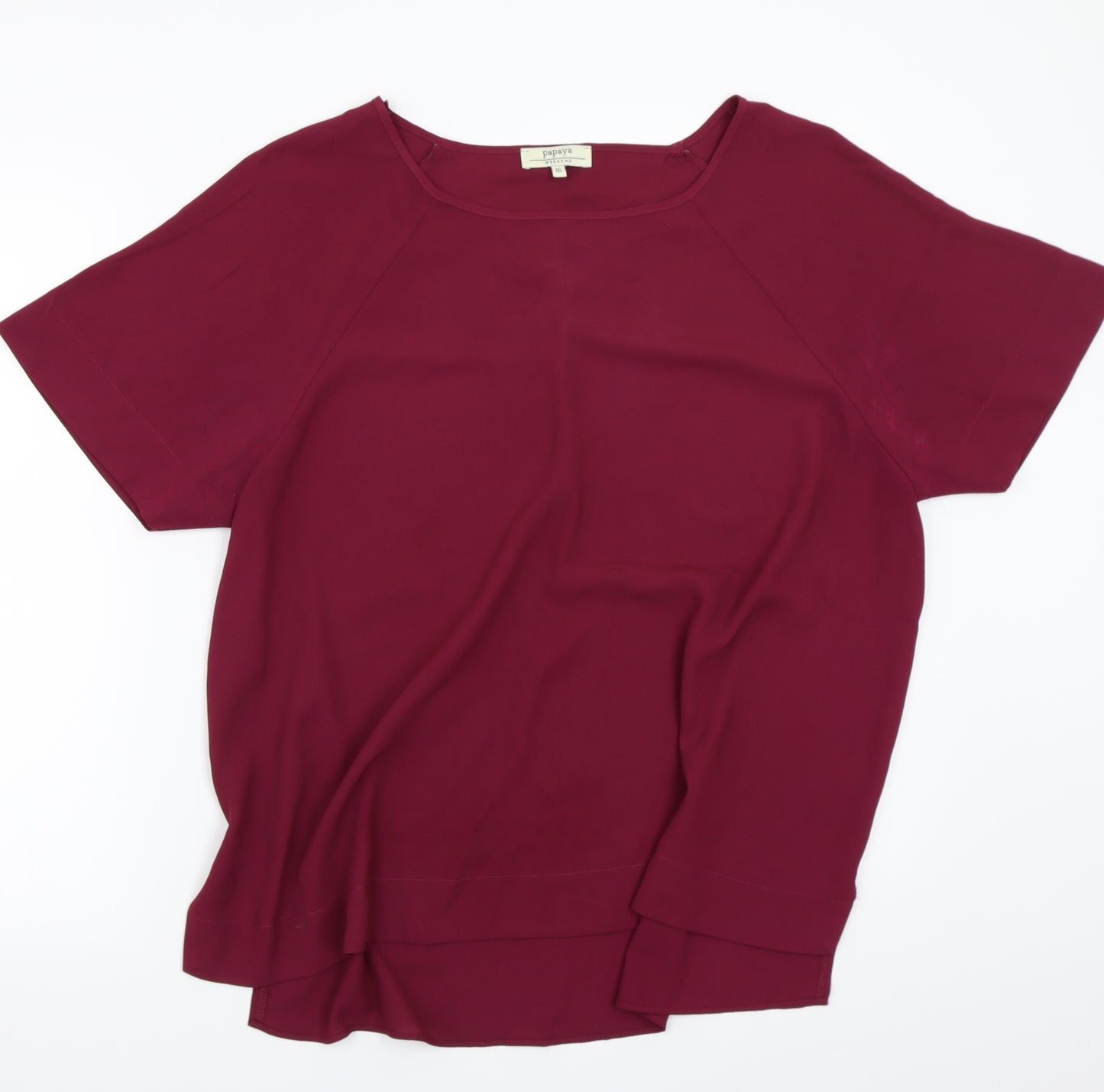 Papaya Womens Red   Basic T-Shirt Size 16