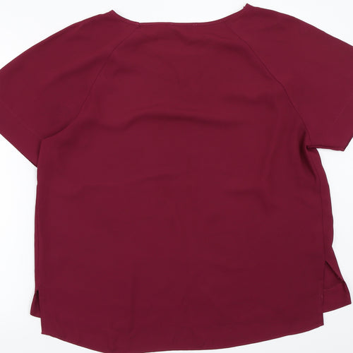 Papaya Womens Red   Basic T-Shirt Size 16