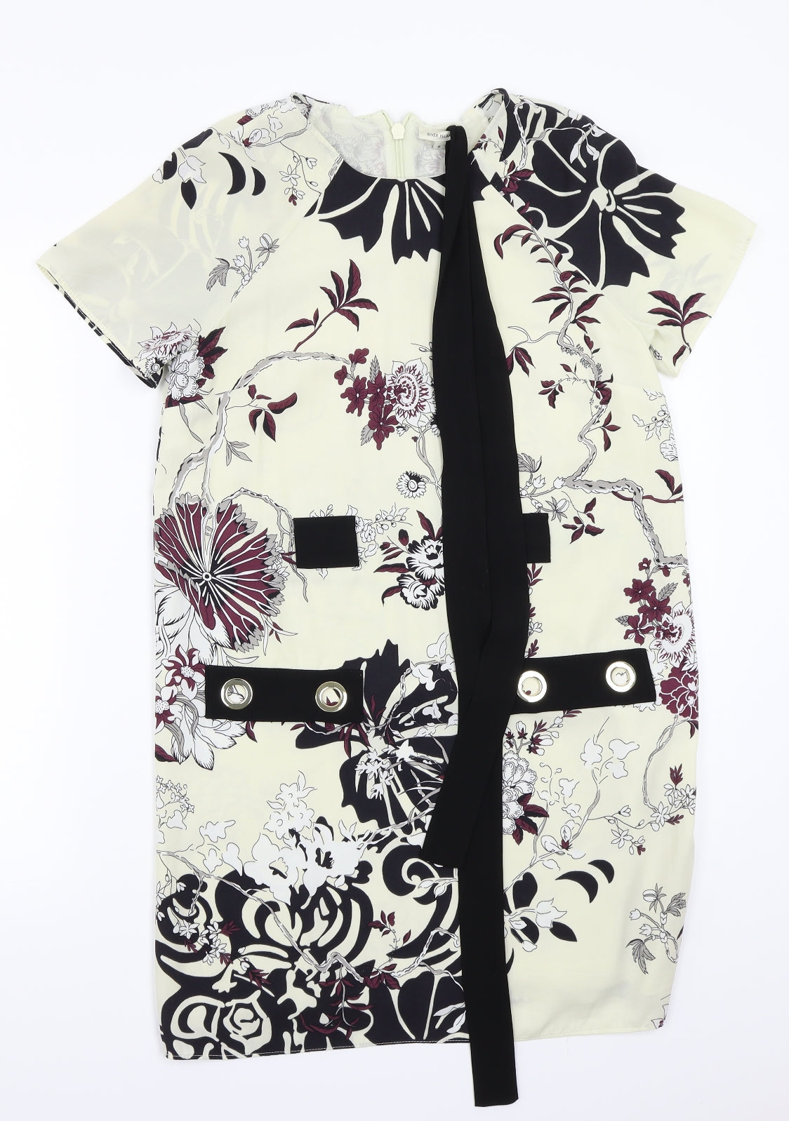 River Island Womens Ivory Floral  A-Line  Size 16