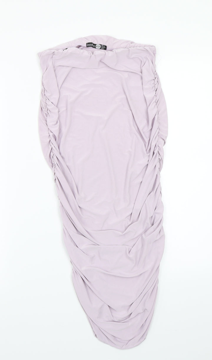 Boohoo Womens Purple A-Line Skirt Size 12