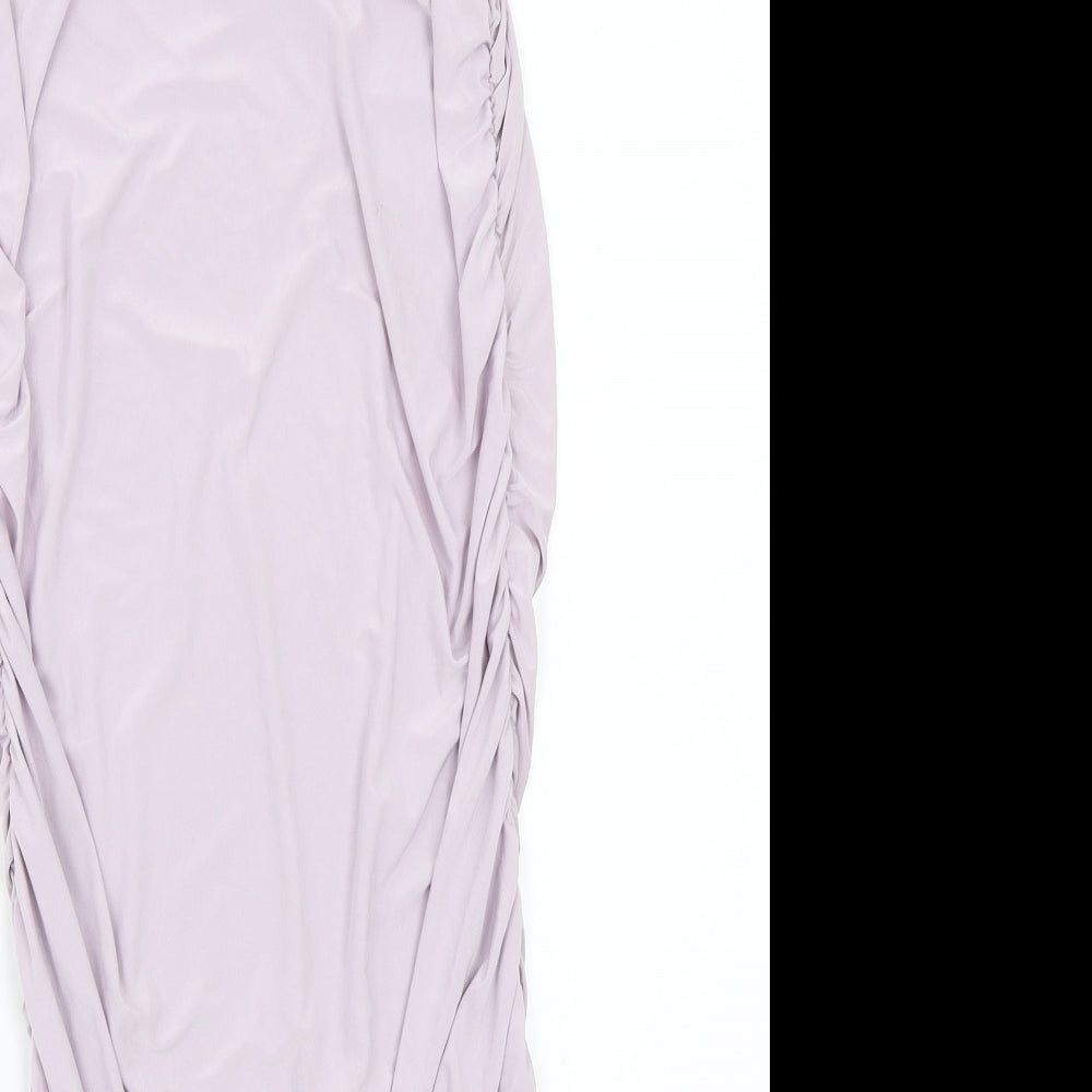 Boohoo Womens Purple   A-Line Skirt Size 12