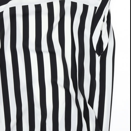 Primark Womens White Striped  Basic T-Shirt Size 10