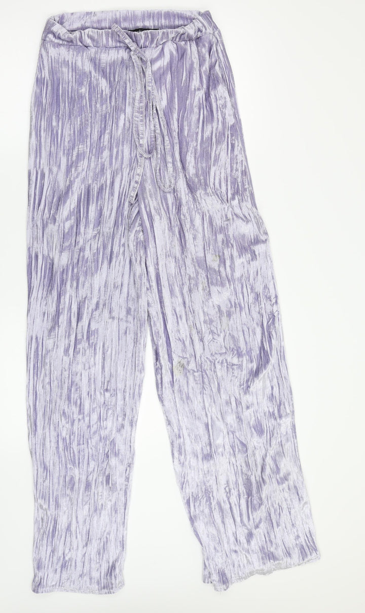 Boohoo Womens Purple   Sweatpants Trousers Size 10 L32 in