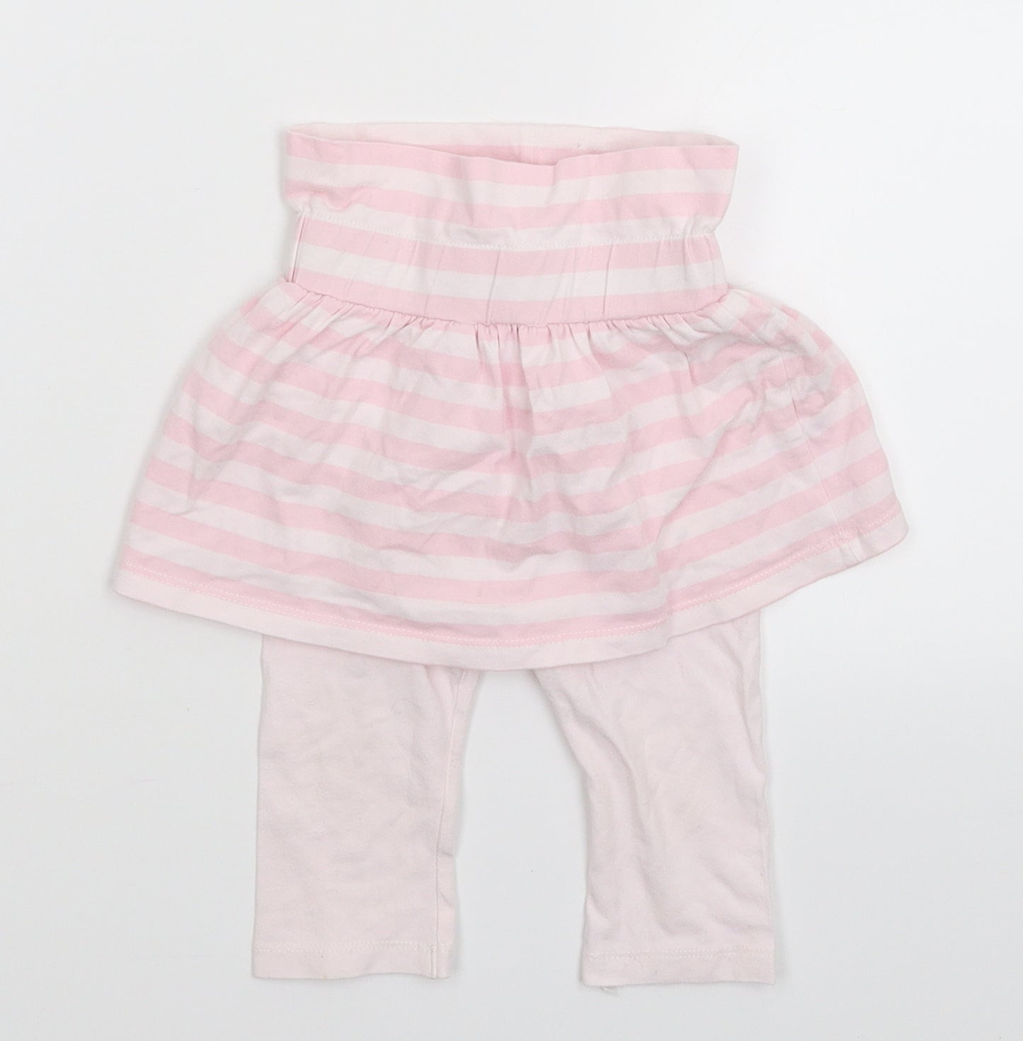 M&Co Girls Pink Striped  Flare Skort Size 6-9 Months