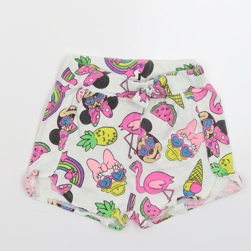 Matalan Girls White Solid  Babydoll Sleep Shorts Size 18-24 Months